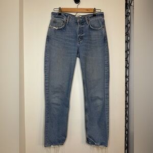 Agolde Light Blue Straight Jeans
